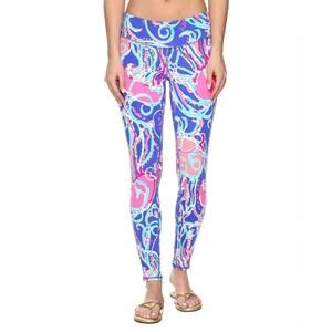 Lilly Pulitzer‎ LUXLETIC WEEKENDER LEGGING Iris Blue Pop Up Jellies Be Jammin XS